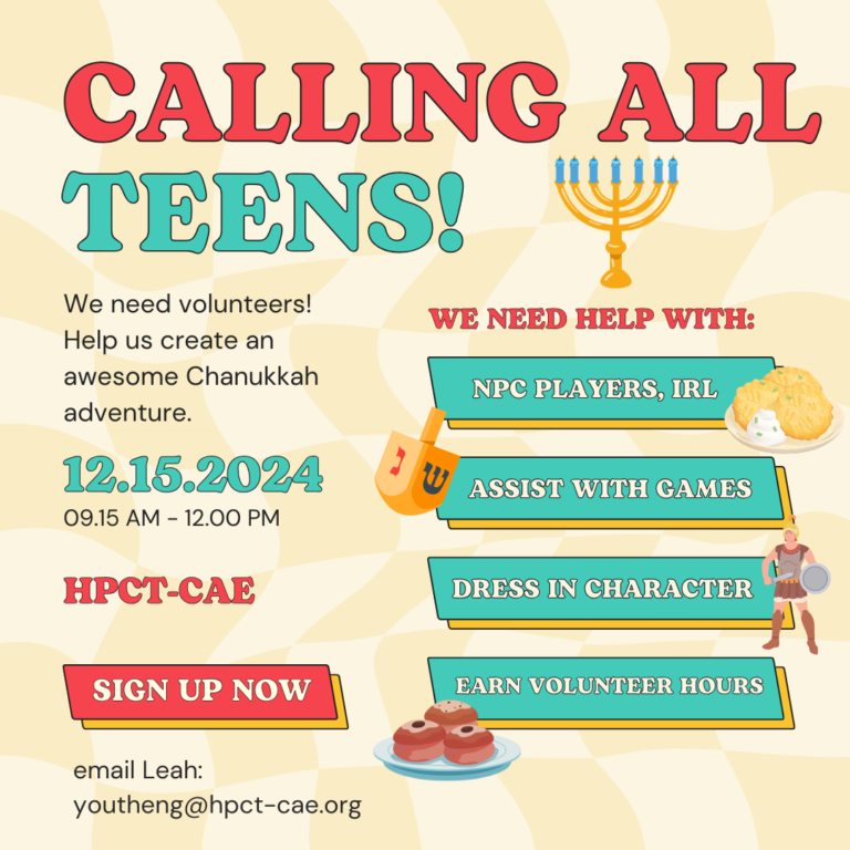 chanukah teen volunteers 2024