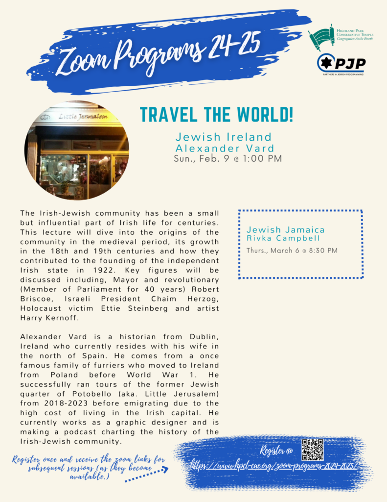 TRAVEL Zoom Program FY24-25 Ireland